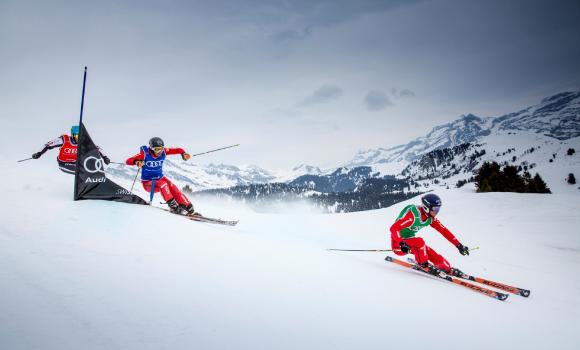 Skicross con il campione del mondo